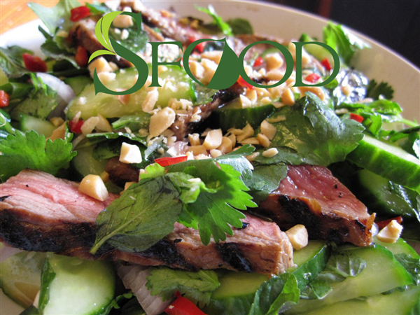 Cách chế biến Salad Thịt cừu xoài và Macadamia (Mắc ca)